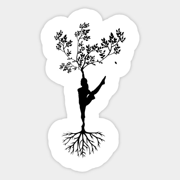 Meditating Yoga Pose Sticker by MinimalSpace